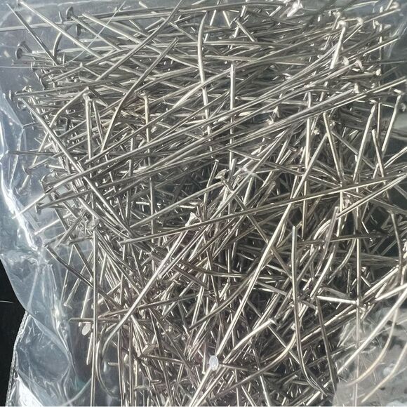 Assorted Silver Tones & Brass Jewelry Supplies bundle of 9 - Picture 5 of 10